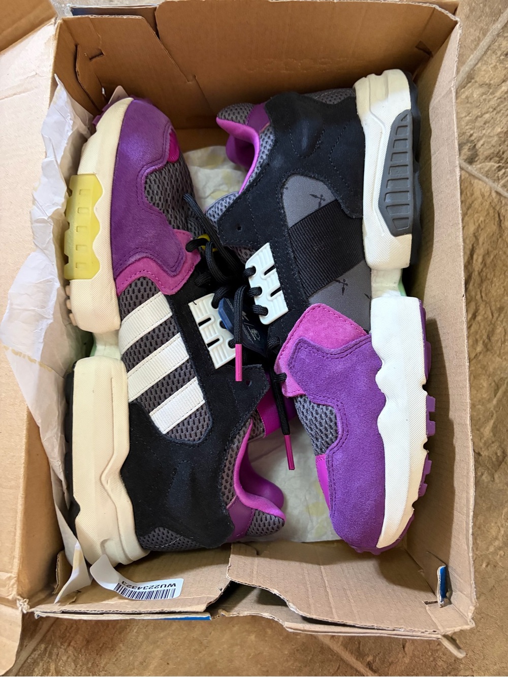 Adidas ZX Torsion Ninja Time In Purple Sneaker Shoes 8.5 Men’s - Picture 8 of 11